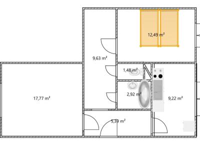 Sale apartment 2+1 Jablonec nad Nisou, Palackého č. 5