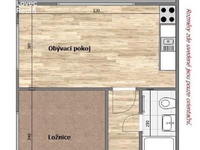 Rent apartment 2+KK Kutná Hora, Pobřežní 123 č. 15