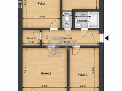 Продаж квартири 3+1 Opava, Olomoucká č. 7