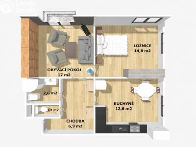 Sale apartment 2+1 Příbram, Edvarda Beneše 59 č. 4
