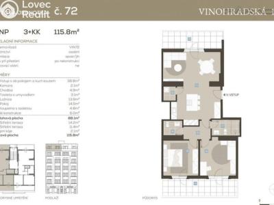 Prodej bytu 3+KK Praha, Vinohradská č. 4