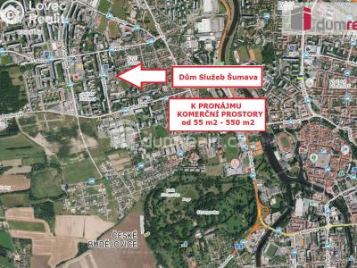 Pronájem obchodního prostoru České Budějovice, J. Opletala č. 3