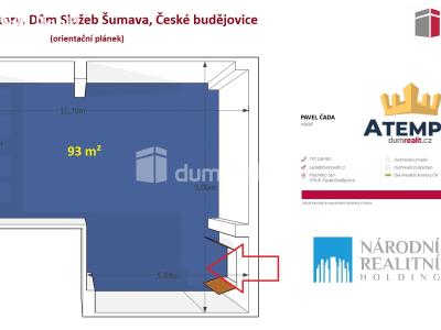 Pronájem obchodního prostoru České Budějovice, J. Opletala č. 15