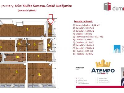 Pronájem obchodního prostoru České Budějovice, J. Opletala č. 18