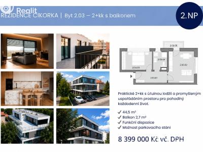 Prodej bytu 2+KK Praha, Na Cikorce č. 2