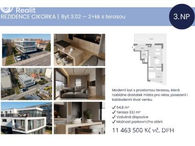 Prodej bytu 2+KK Praha, Na Cikorce č. 2