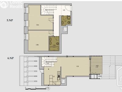 Sale apartment 3+KK Praha, Drtinova č. 16