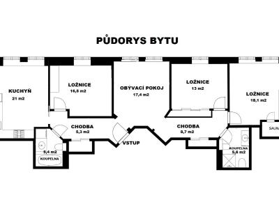 Prodej bytu 4+1 Kašperské Hory, Náměstí 184 č. 22