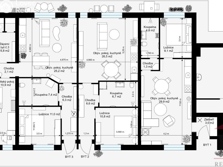 Продаж квартири 3+KK Dlouhá Ves č. 2