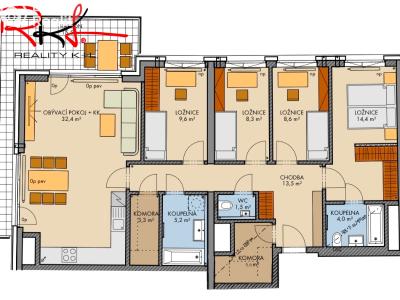 Продаж квартири 5+KK Praha, Bartůňkova č. 2
