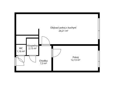 Продажа квартиры 2+KK Praha, Hráského č. 20