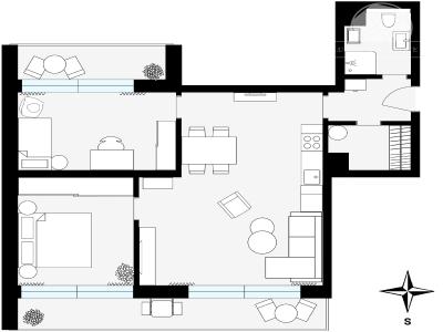 Sale apartment 3+KK Praha, V Předním Hloubětíně č. 15