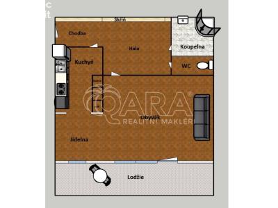 Продажа квартиры 1+1 Praha, Poznaňská č. 2