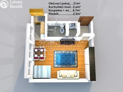 Pronájem bytu 1+KK Praha, Petržílkova č. 1