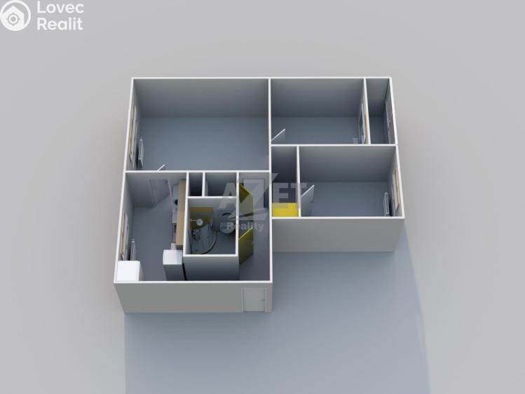 Sale apartment 3+1 Orlová, 1. máje 1267 č. 5
