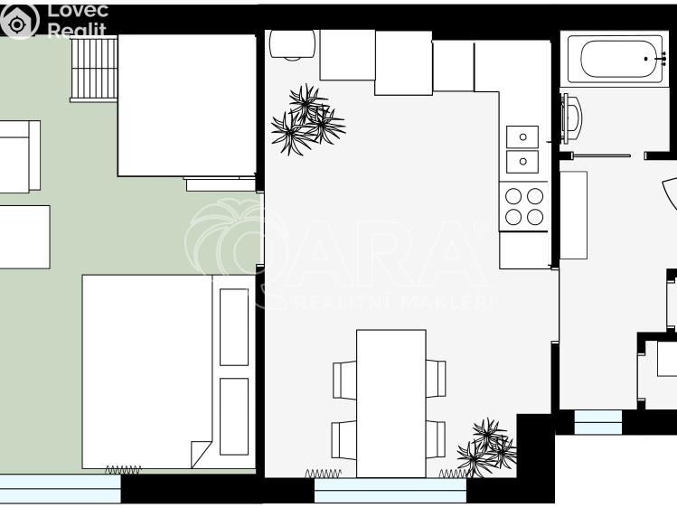 Sale apartment 1+1 Praha, Evropská 264/161 č. 2