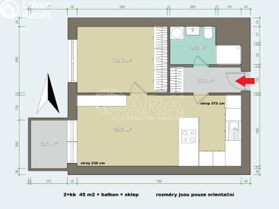 Rent apartment 2+KK Hostivice, V Koutě 69 č. 28