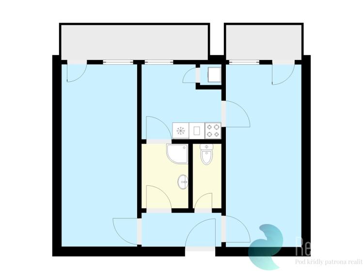 Продаж квартири 2+1 Praha, Taškentská č. 3