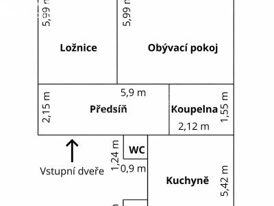 Pronájem bytu 2+1 Praha, Římská č. 25