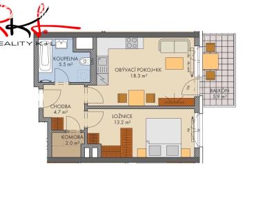 Продаж квартири 2+KK Praha, Thomasova č. 2
