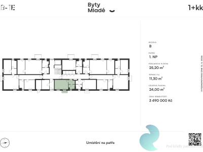 Sale apartment 1+KK České Budějovice č. 4