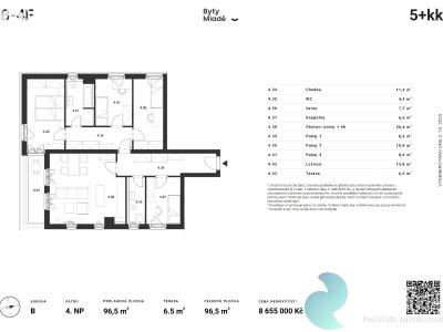 Sale apartment 5+KK České Budějovice č. 3