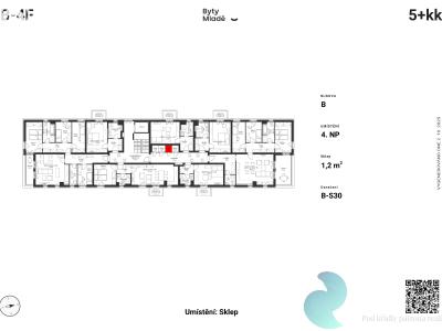 Sale apartment 5+KK České Budějovice č. 5