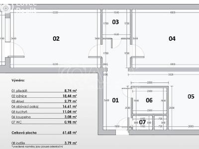 Prodej bytu 2+1 Brno, Stará osada č. 17