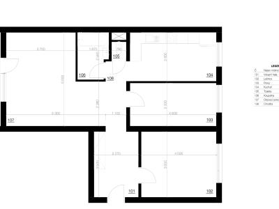 Аренда квартиры 3+1 Kojetín, Družstevní 1304 č. 2