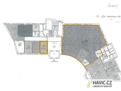 Rent office space Jičín, Jungmannova č. 16
