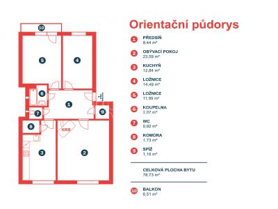 Prodej bytu 3+1 Praha, Krátká č. 26