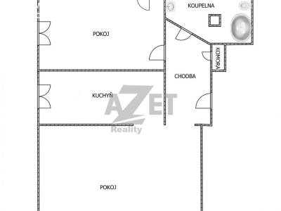Продаж квартири 2+1 Havířov, Hlavní třída č. 9