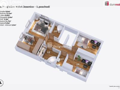 Продаж сімейного будинку Velká Jesenice č. 6