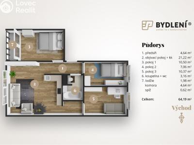Pronájem bytu 4+KK Litoměřice, Družstevní č. 22
