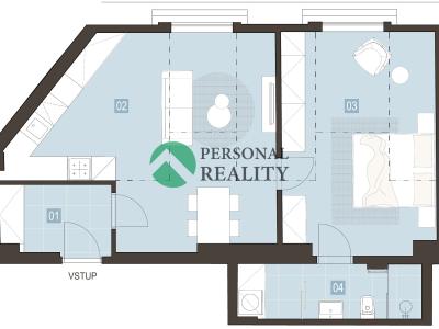 Sale apartment 2+KK Praha, Jeseniova č. 5