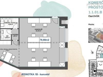 Rent office space Praha, Průběžná č. 4