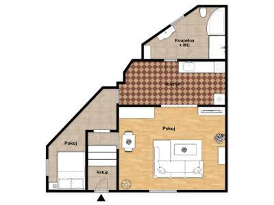 Rent apartment 1+1 Třebotov, Hlavní č. 10