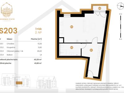 Продаж квартири 1+KK Černý Důl č. 6