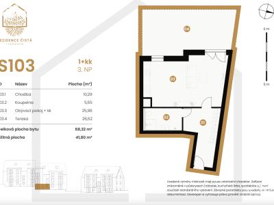 Продаж квартири 1+KK Černý Důl č. 6