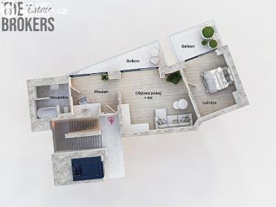 Prodej bytu 2+KK Praha 6, U hotelu č. 1