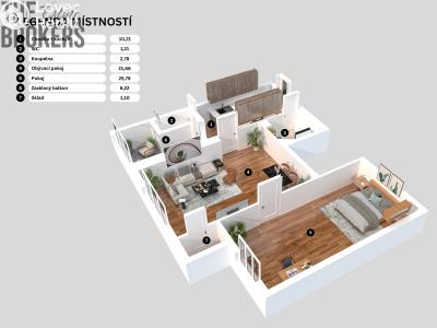 Продаж квартири 2+1 Praha, Ambrožova č. 19