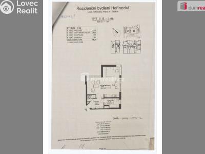 Sale apartment 1+KK Praha-Ďáblice, Hořínecká č. 39