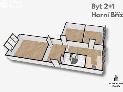 Prodej bytu 2+1 Horní Bříza, Sídlištní 474 č. 7