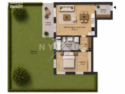 Продаж квартири 2+KK Praha, Vánková č. 10