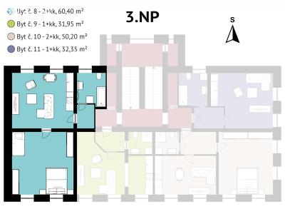 Pronájem bytu 2+KK Liberec, Sokolská č. 2