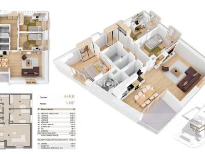 Sale apartment 4+KK Příbram č. 2