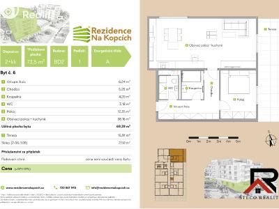 Prodej bytu 2+KK Třebíč, Na Kopcích č. 10