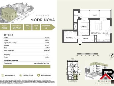 Аренда квартиры 2+KK Třebíč, Modřínová 493 č. 4
