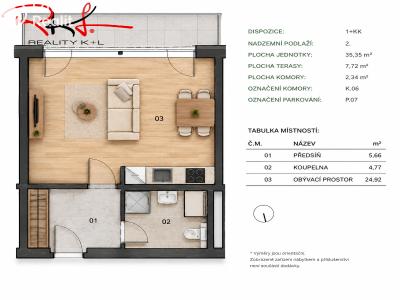 Rent apartment 1+KK Mladá Boleslav, Nad Červenkou č. 3