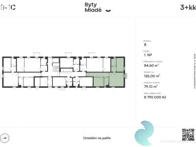 Sale apartment 3+KK České Budějovice č. 6